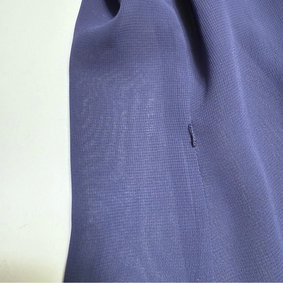 Sheer lightweight Periwinkle Blue Three Quarter Inch Sleeve Shrug Top Size XS - Picture 14 of 15